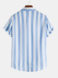 Jaxon Striped Camp Shirt and Swim Shorts Set