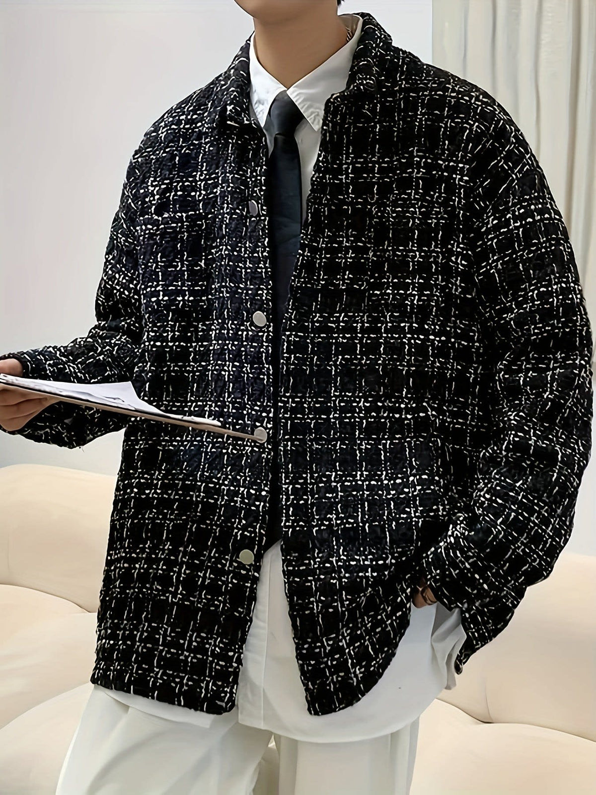 Cornelius Textured Check Overshirt