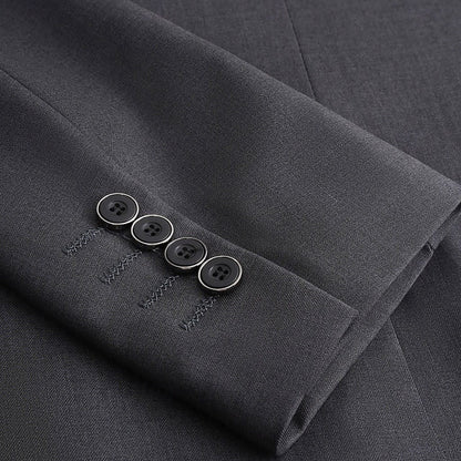 Avery Textured Weave Single Breasted Blazer_5
