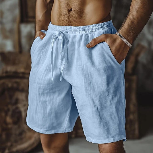 Troy Linen Drawstring Shorts_1