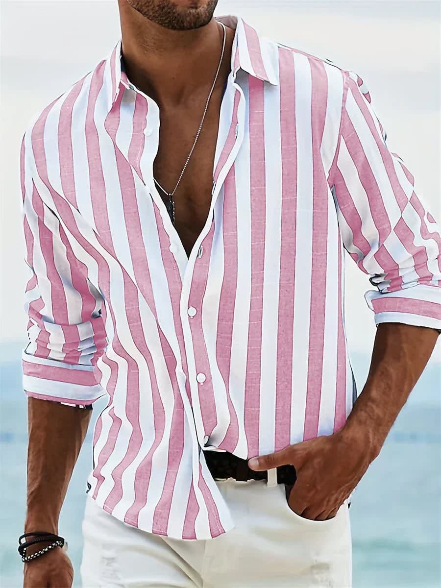 Colton Vertical Stripe Long Sleeve Shirt_4