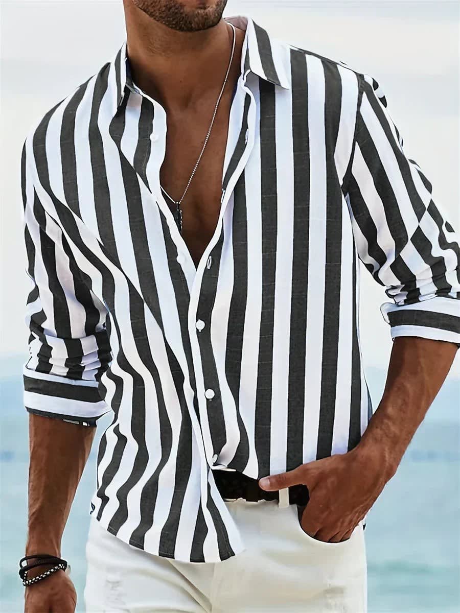 Colton Vertical Stripe Long Sleeve Shirt_5