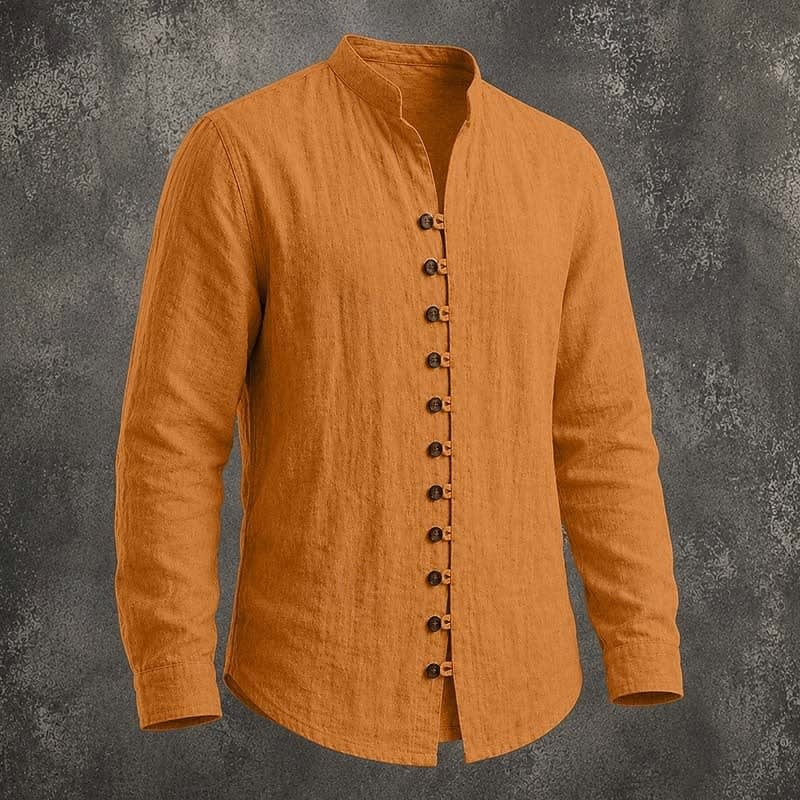 Huxley Band Collar Long Sleeve Shirt