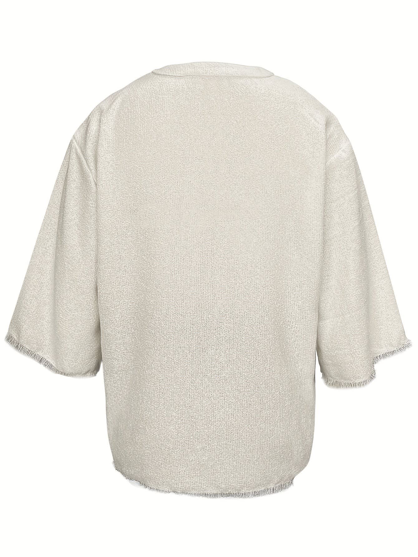 Norris Lace Up V Neck Beach Shirt_10
