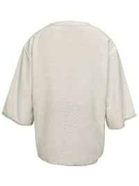 Norris Lace Up V Neck Beach Shirt