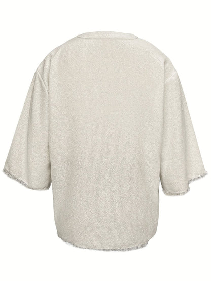 Norris Lace Up V Neck Beach Shirt_10