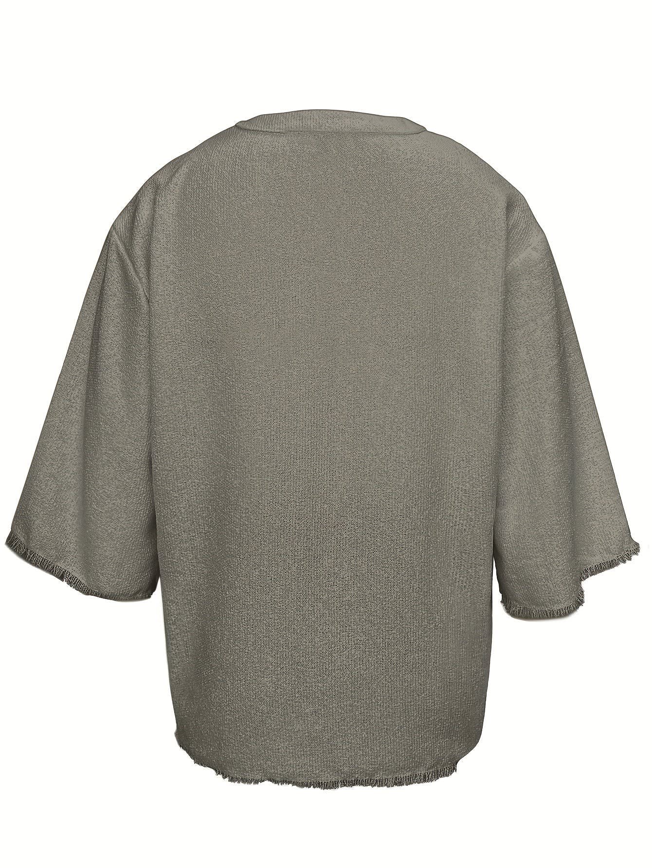 Norris Lace Up V Neck Beach Shirt_7