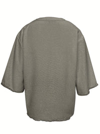 Norris Lace Up V Neck Beach Shirt