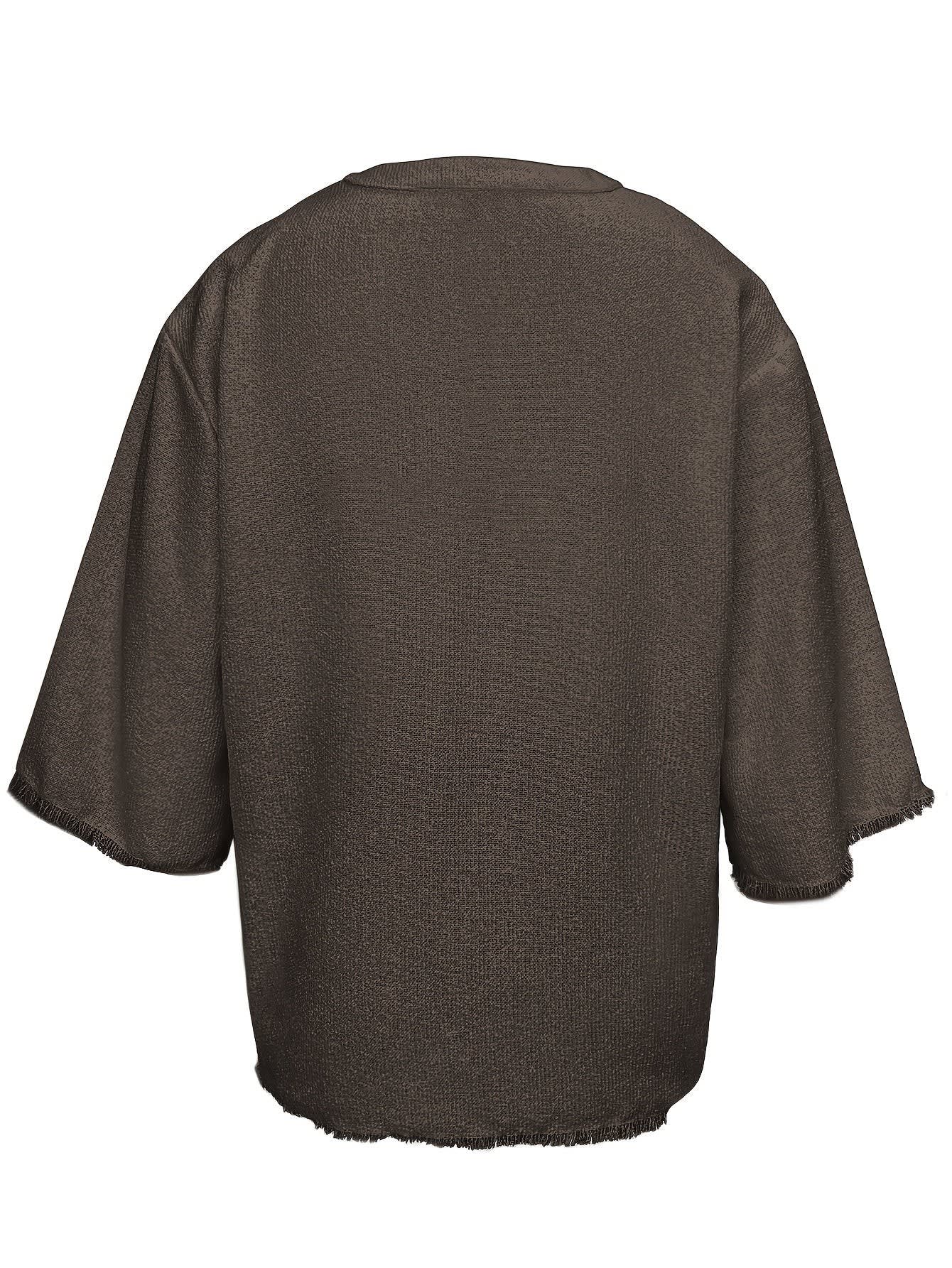 Norris Lace Up V Neck Beach Shirt_8