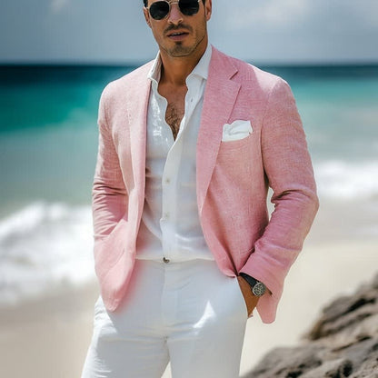 Fleming Pink Single Breasted Blazer_2