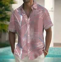 Guy Leaf Print Short Sleeve Shirt