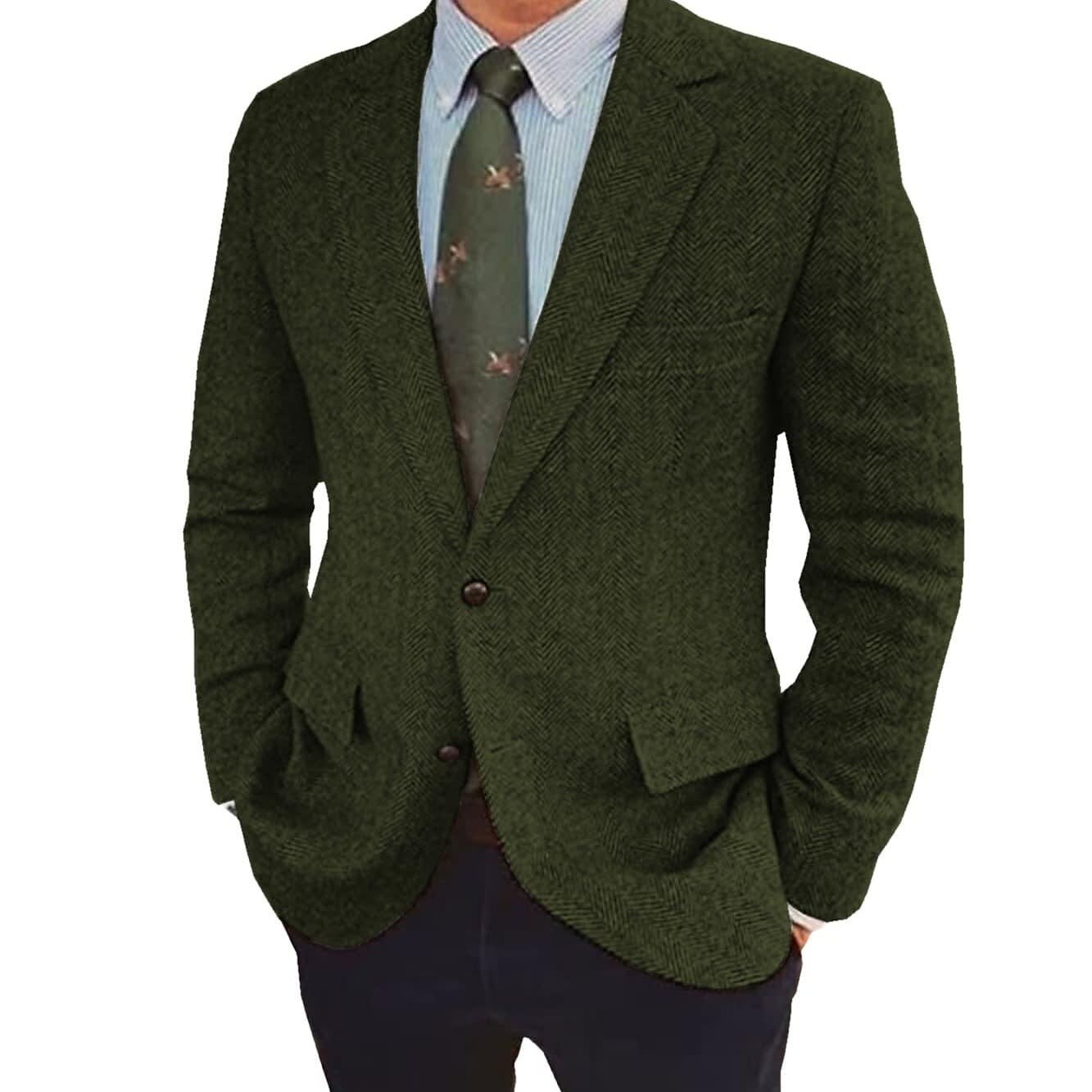 Francis Herringbone Two Button Blazer_2