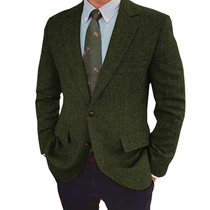 Francis Herringbone Two Button Blazer_2