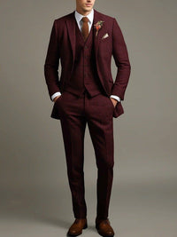 Terrence Flecked Weave Three Piece Suit