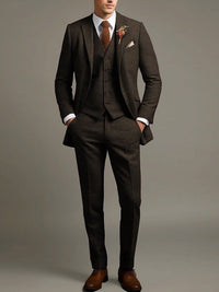 Terrence Flecked Weave Three Piece Suit