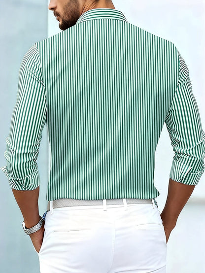 Levon Basket Weave Stripe Long Sleeve Shirt_9