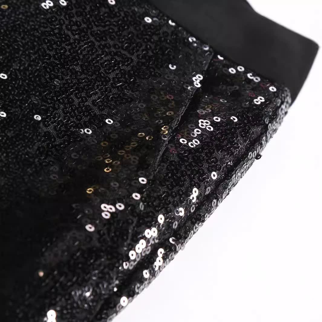 Oswin Sequin Straight Leg Trousers