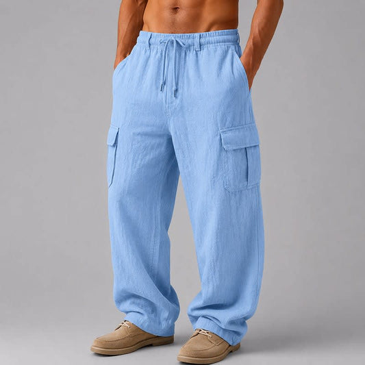 Marlon Linen Blend Cargo Pants_1