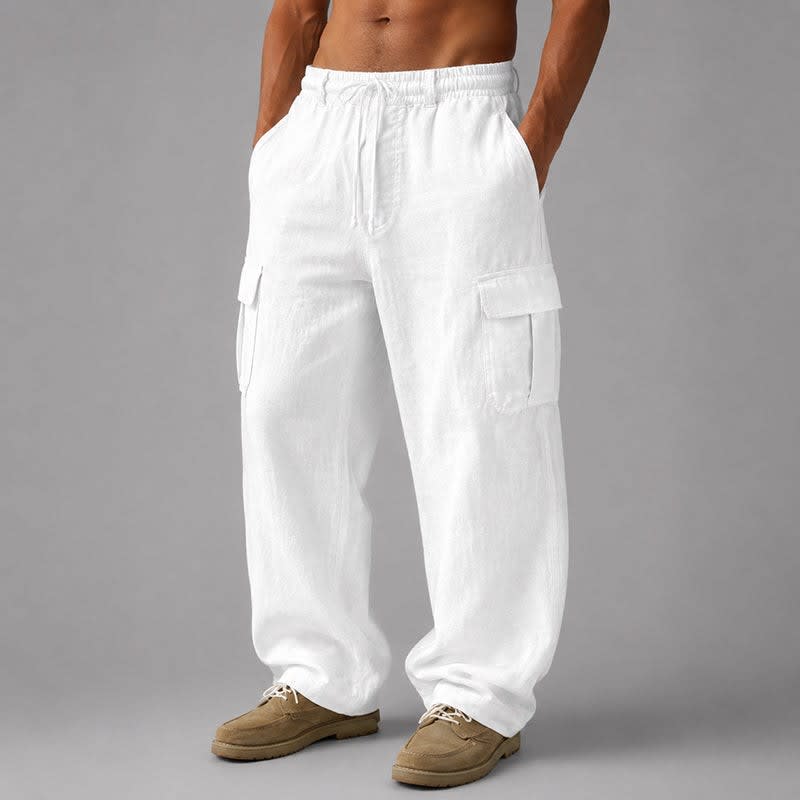 Marlon Linen Blend Cargo Pants_3