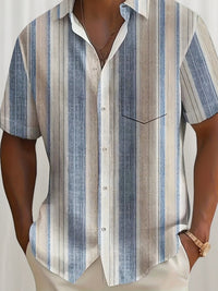 Bruno Vertical Stripe Short Sleeve Shirt