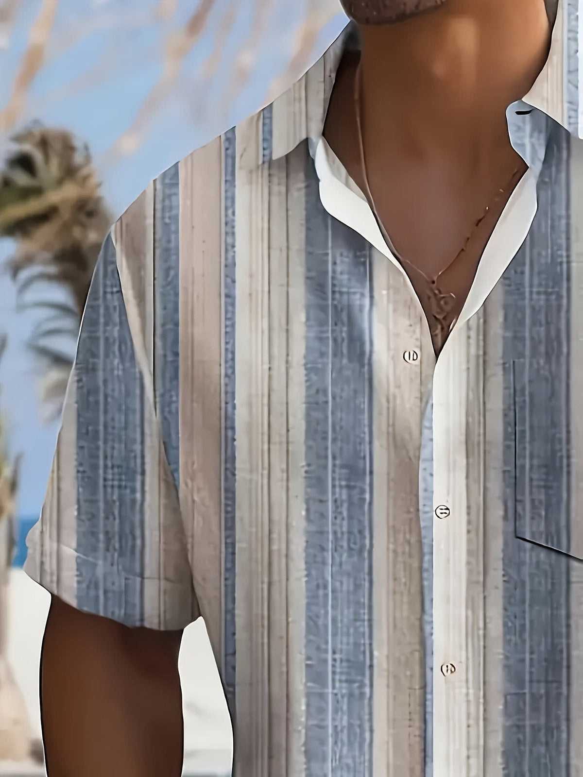 Bruno Vertical Stripe Short Sleeve Shirt