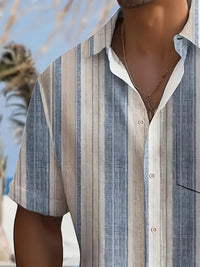 Bruno Vertical Stripe Short Sleeve Shirt