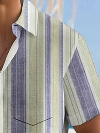 Bruno Vertical Stripe Short Sleeve Shirt