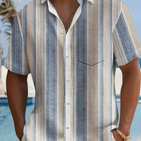 Bruno Vertical Stripe Short Sleeve Shirt