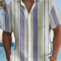 Bruno Vertical Stripe Short Sleeve Shirt