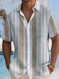 Bruno Vertical Stripe Short Sleeve Shirt