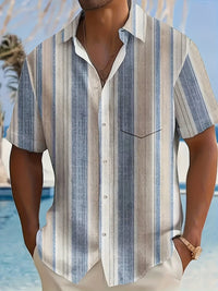 Bruno Vertical Stripe Short Sleeve Shirt