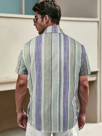 Bruno Vertical Stripe Short Sleeve Shirt