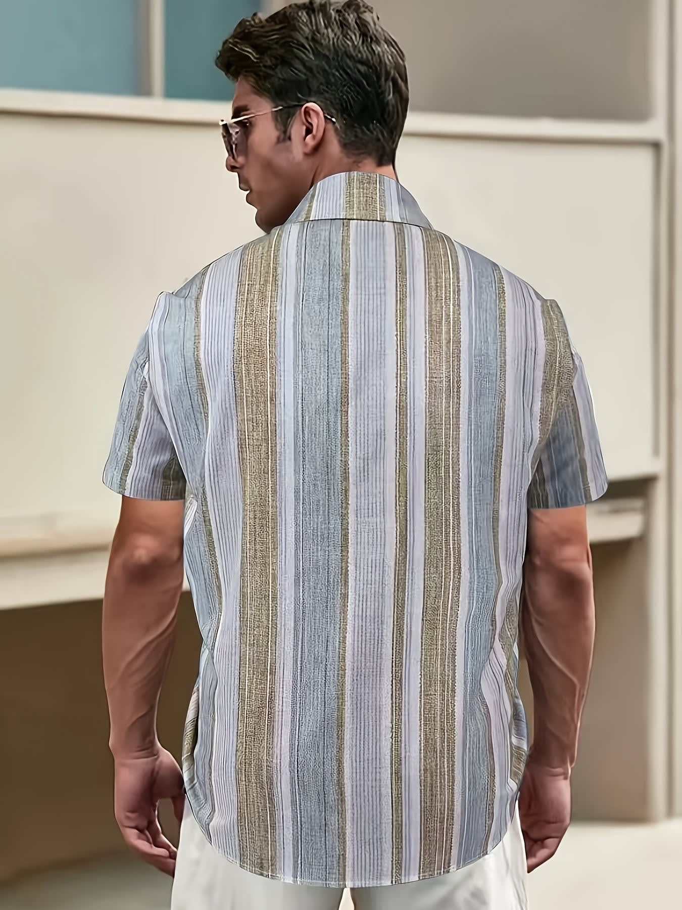 Bruno Vertical Stripe Short Sleeve Shirt_6