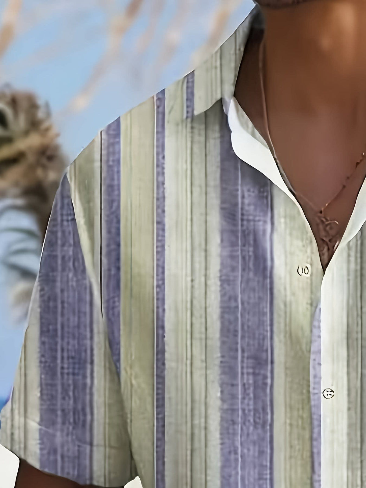 Bruno Vertical Stripe Short Sleeve Shirt