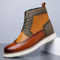 Norbert Wing Tip Brogue Ankle Boots