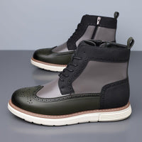 Norbert Wing Tip Brogue Ankle Boots