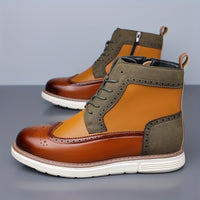 Norbert Wing Tip Brogue Ankle Boots