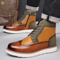 Norbert Wing Tip Brogue Ankle Boots