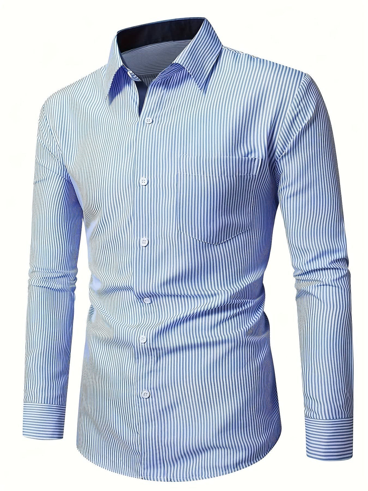 Madigan Striped Long Sleeve Button Up Shirt