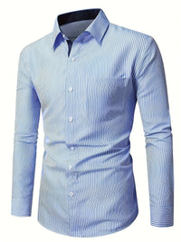 Madigan Striped Long Sleeve Button Up Shirt