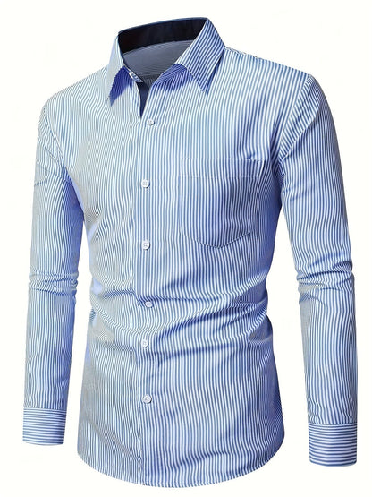 Madigan Striped Long Sleeve Button Up Shirt_5
