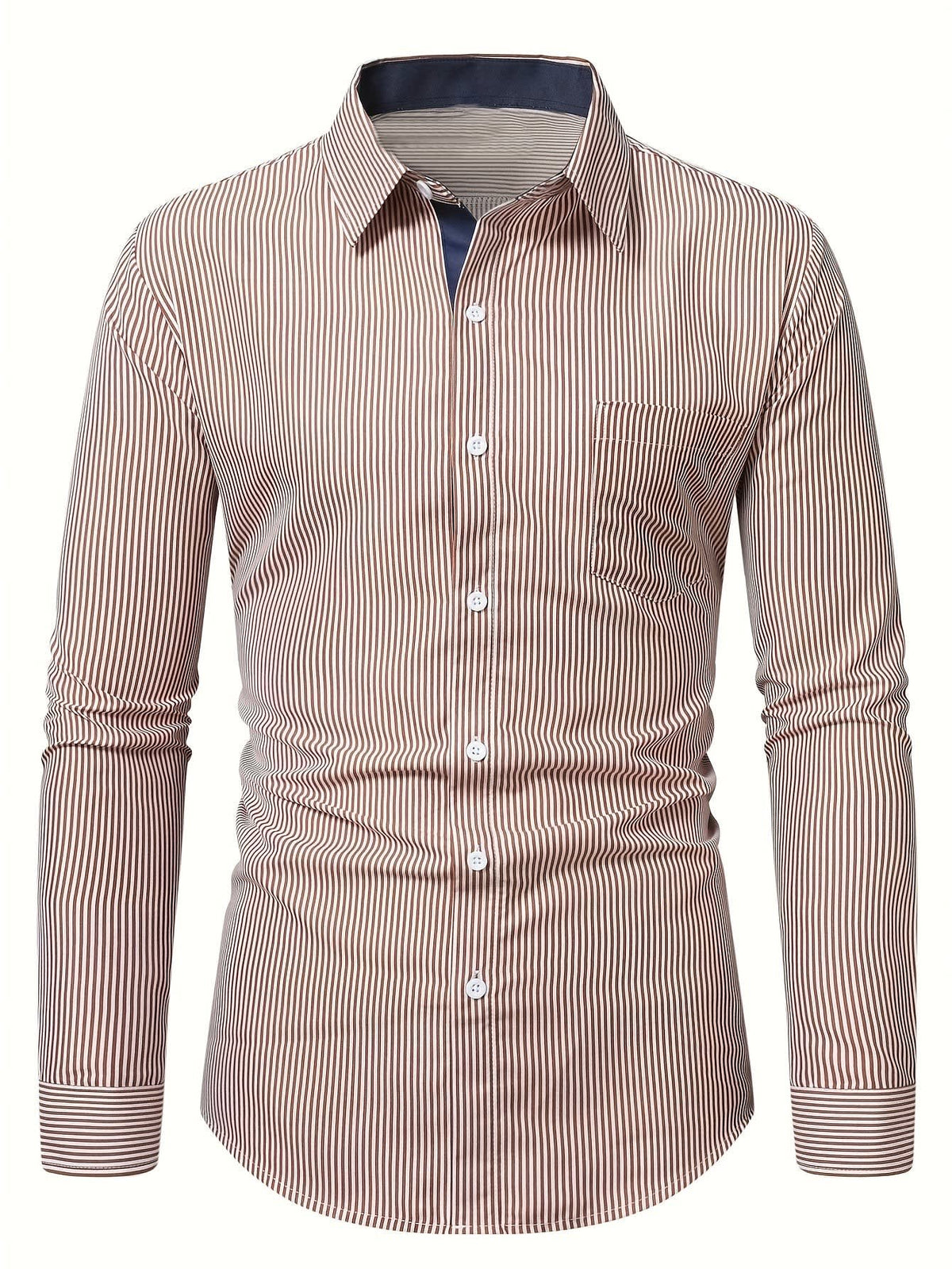 Madigan Striped Long Sleeve Button Up Shirt