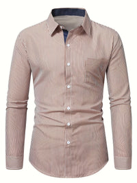 Madigan Striped Long Sleeve Button Up Shirt