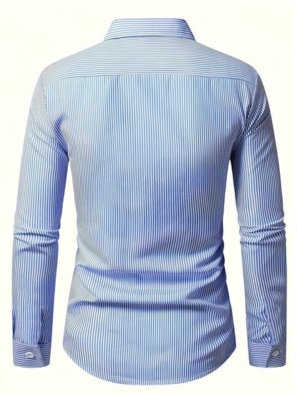 Madigan Striped Long Sleeve Button Up Shirt_7