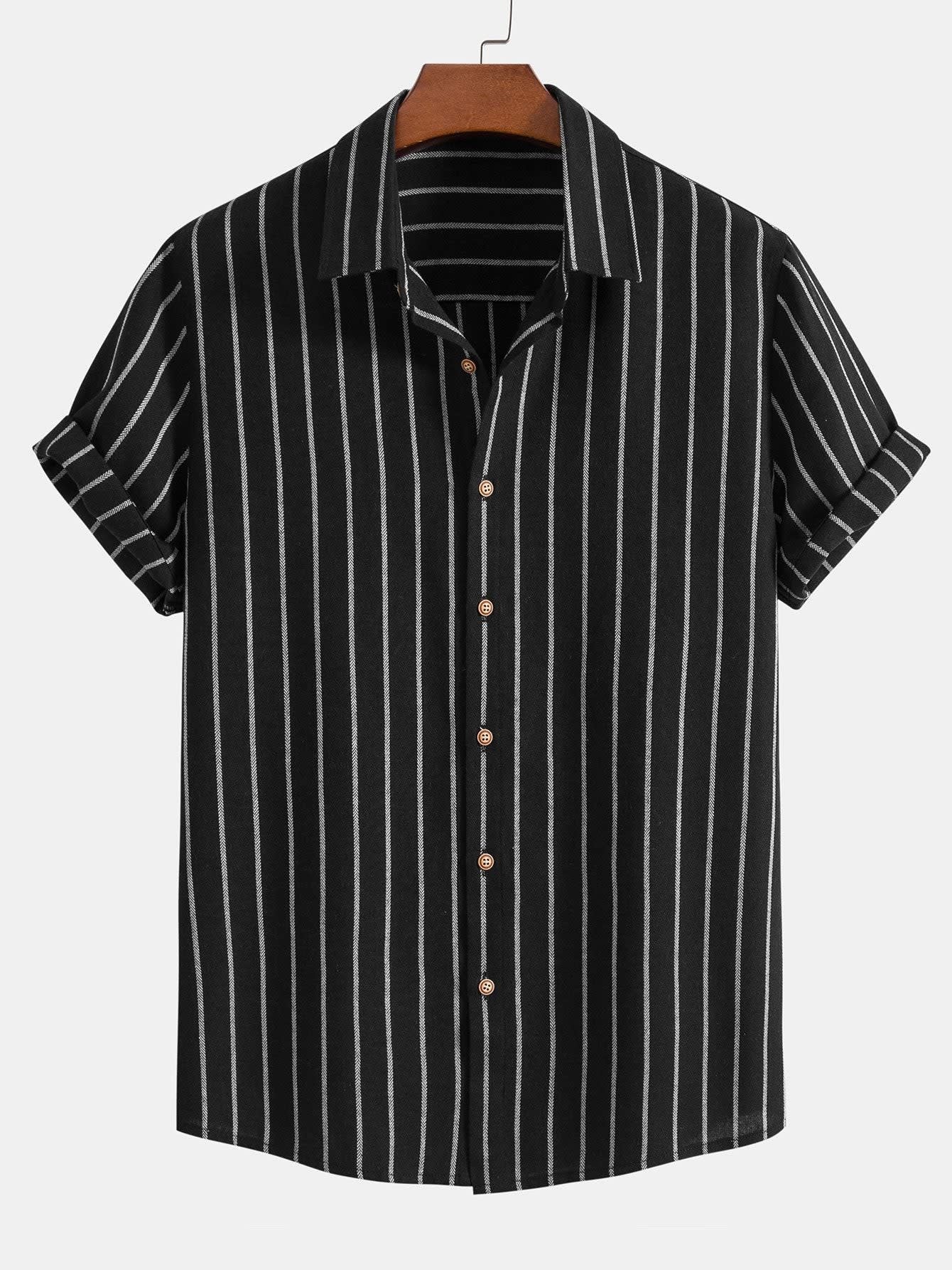 Jasper Striped Camp Collar Shirt and Pant Set_12