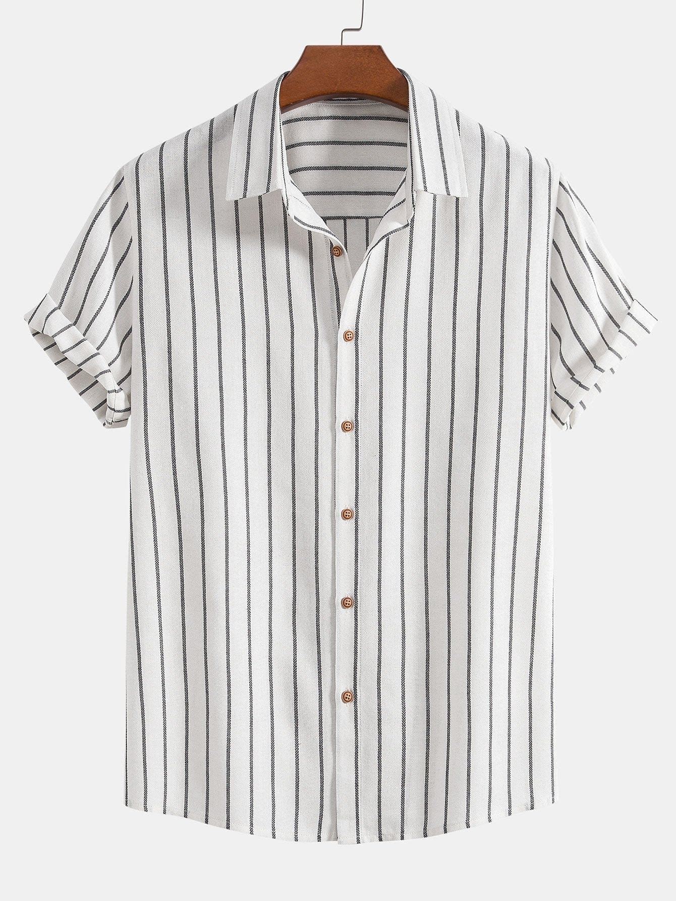 Jasper Striped Camp Collar Shirt and Pant Set_9