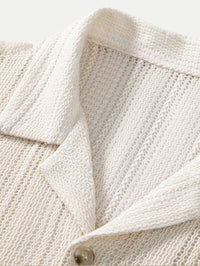 Jules Textured Knit Camp Shirt and Trousers Set