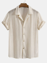 Jules Textured Knit Camp Shirt and Trousers Set
