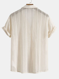 Jules Textured Knit Camp Shirt and Trousers Set