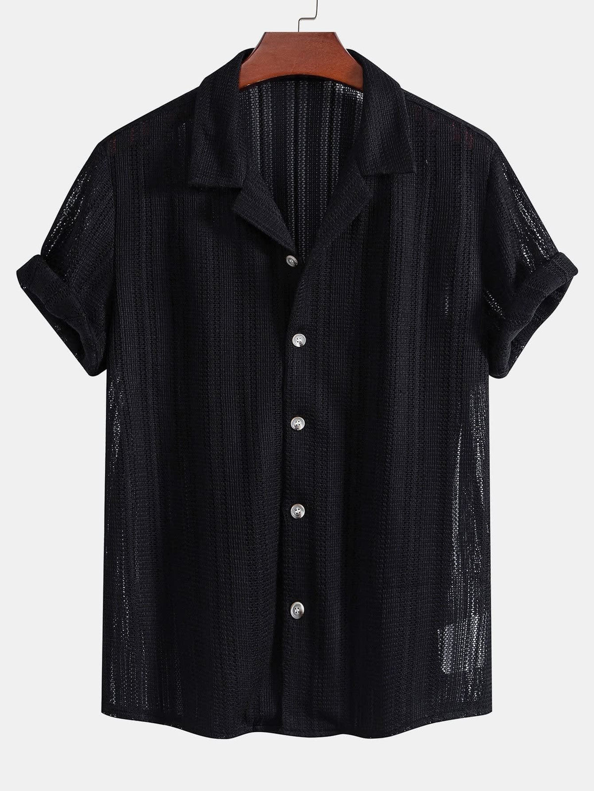 Jules Textured Knit Camp Shirt and Trousers Set_7